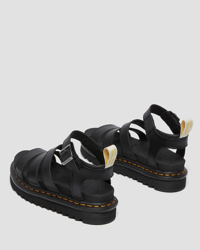 Dr Martens Vegan Blaire Felix Sandalen Plateauzool Dames Zwart | NL 475YXF